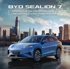 BYD Sealion 7 mẫu SUV cỡ C thuần điện với phạm vi di chuyển lên tới ~600km/1 lần sạc